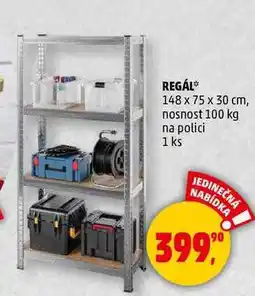 Penny Market REGÁL, 148 x 75 x 30 cm, nosnost 100 kg na polici nabídka