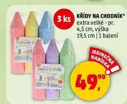 Penny Market KŘÍDY NA CHODNÍK extra velké - pr. 4,5 cm, výška 19,5 cm, 1 balení nabídka