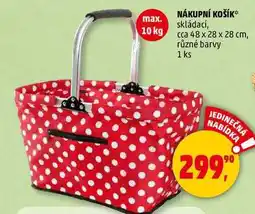 Penny Market NÁKUPNÍ KOŠÍK skládací, 10 kg cca 48 x 28 x 28 cm, různé barvy, 1 ks nabídka