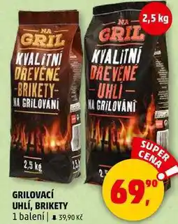 Penny Market GRILOVACÍ UHLÍ, BRIKETY, 1 balení nabídka