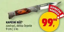 Penny Market KAPESNÍ NŮŽ zavírací, délka čepele 9 cm, 1 ks nabídka