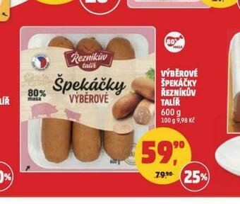 Penny Market Výběrové špekáčky nabídka