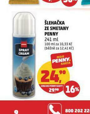 Penny Market Šlehačka ze smetany penny nabídka