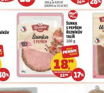 Penny Market Šunka s pepřem nabídka