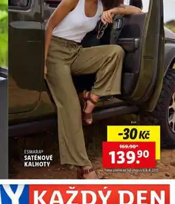 Lidl Saténové kalhoty nabídka