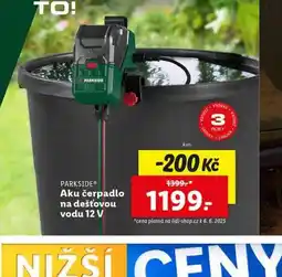 Lidl Aku čerpadlo na dešťovou vodu nabídka