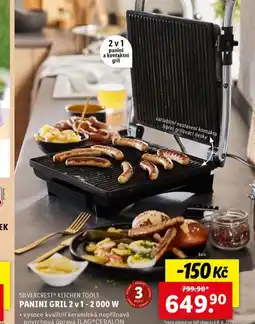 Lidl Panini gril 2v1 2000 w nabídka