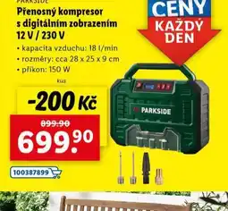 Lidl Přenosný kompresor s digitálním zobrazením nabídka