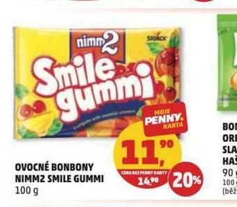 Penny Market Ovocné bonbony nimm2 smile gummi nabídka