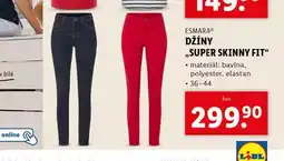 Lidl Džíny super skinny fit nabídka