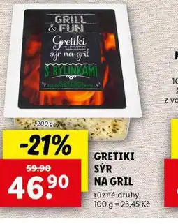 Lidl Gretiki sýr na gril nabídka
