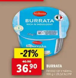 Lidl Burrata nabídka