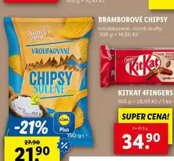 Lidl Bramborové chipsy nabídka