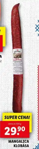 Lidl Mangalica klobása nabídka