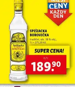 Lidl Spišská borovička nabídka