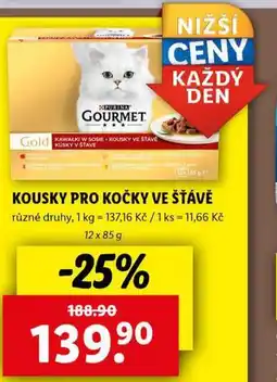 Lidl Gourmet gold kousky ve vlastní šťávě nabídka