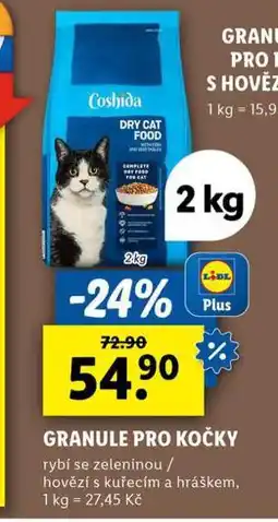 Lidl Coshida granule pro kočky nabídka