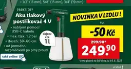 Lidl Aku tlakový postřikovač a v nabídka