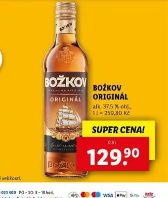 Lidl Božkov standard nabídka
