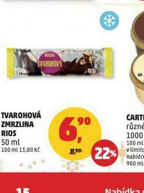 Penny Market Rios tvarohová zmrzlina nabídka