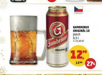 Penny Market Pivo gambrinus originál 10 nabídka