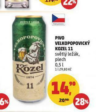 Penny Market Pivo velkopopovický kozel 11 nabídka