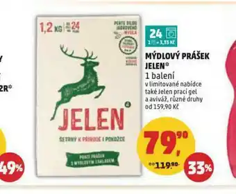 Penny Market Jelen mýdlový prášek nabídka