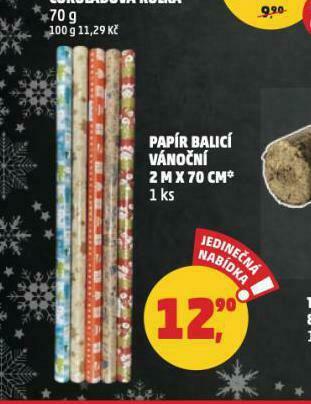 Penny Market Papír balicí vánoční nabídka