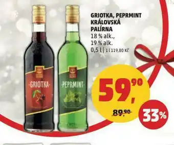 Penny Market Griotka, pepermint královská palírna nabídka