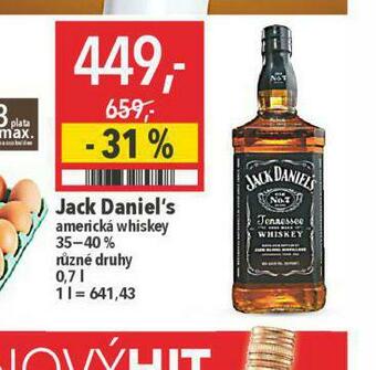 Globus Jack daniel´s nabídka