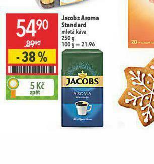 Globus Jacobs aroma standard mletá káva nabídka