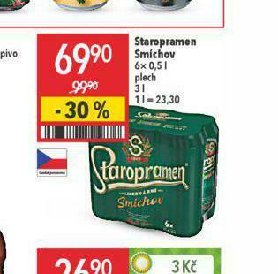 Globus Pivo staropramen smíchov nabídka