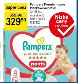 Tesco Pampers Premium care Plenkové kalhotky, 31-48 ks nabídka