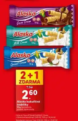Lidl Alaska KUKUŘIČNÉ TRUBIČKY nabídka