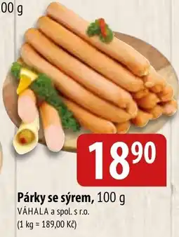 Bala Párky se sýrem nabídka