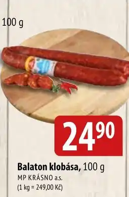 Bala Balaton klobása nabídka