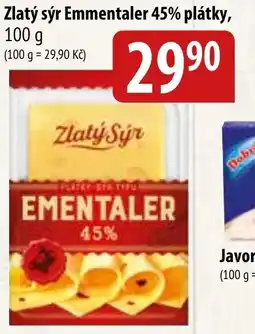 Bala ZLATÝ SÝR Emmentaler 45% plátky nabídka