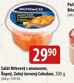 Bala Salát mrkvový s ananasem, řepný, zelný červený coleslaw nabídka