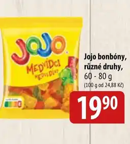 Bala JOJO Bonbóny, různé druhy nabídka