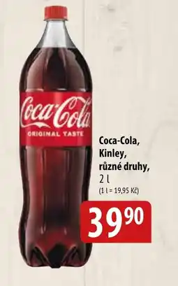 Bala COCA-COLA Kinley, různé druhy nabídka