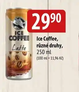 Bala Ice coffee, různé druhy nabídka