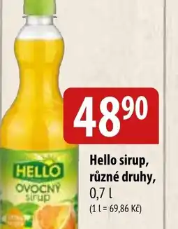 Bala HELLO Sirup, různé druhy, nabídka