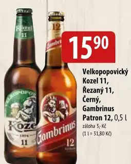 Bala KOZEL Velkopopovický kozel 11, řezaný 11, černý/ GAMBRINUS Patron 12 nabídka