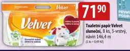 Bala VELVET Toaletní papír velvet sluneční nabídka