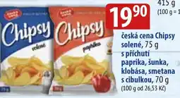 Bala Česká cena chipsy solené/ s příchutí paprika, šunka, klobása, smetana s cibulkou nabídka