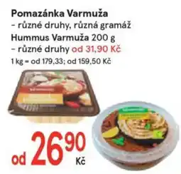 Žabka Pomazánka varmuža/ Hummus varmuža nabídka
