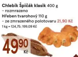 Žabka Chlebík špičák klasik/ Hřeben tvarohový nabídka