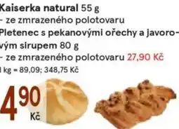 Žabka Kaiserka natural/ Pletenec s pekanovými ořechy a javoro- vým sirupem nabídka