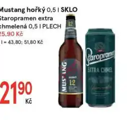 Žabka MUSTANG Hořký/ STAROPRAMEN Extra chmelená nabídka