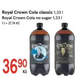 Žabka ROYAL CROWN Cola classic/ ROYAL CROWN Cola no sugar nabídka